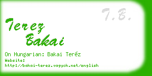 terez bakai business card