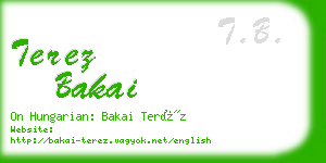 terez bakai business card